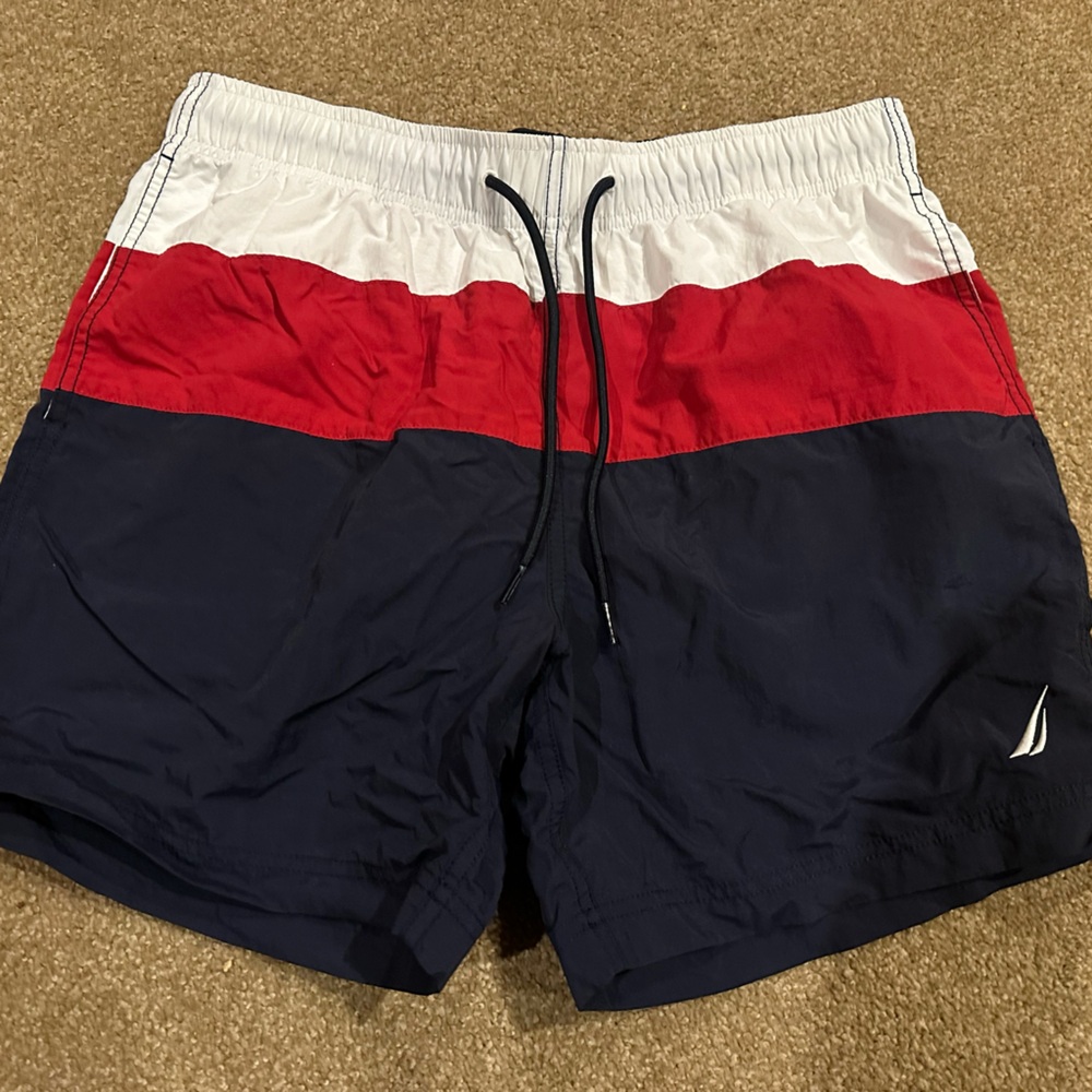 Nautica men’s swim trunks medium 6 inch inseam